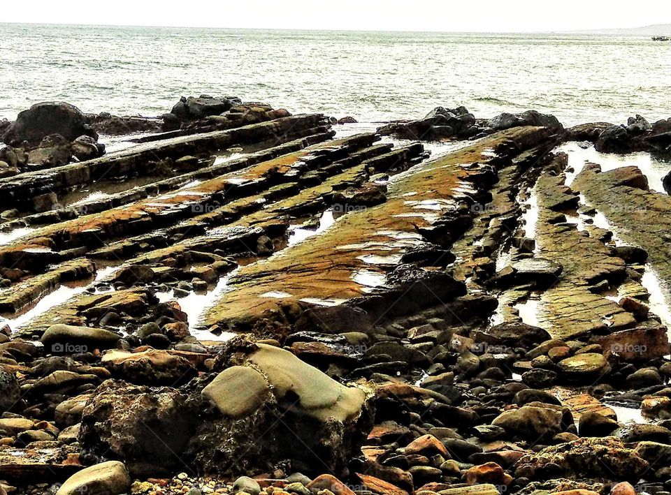 The glorious mother nature: geological erosion at Taiwan southernmost seaside. specil landform and beautiful nature.