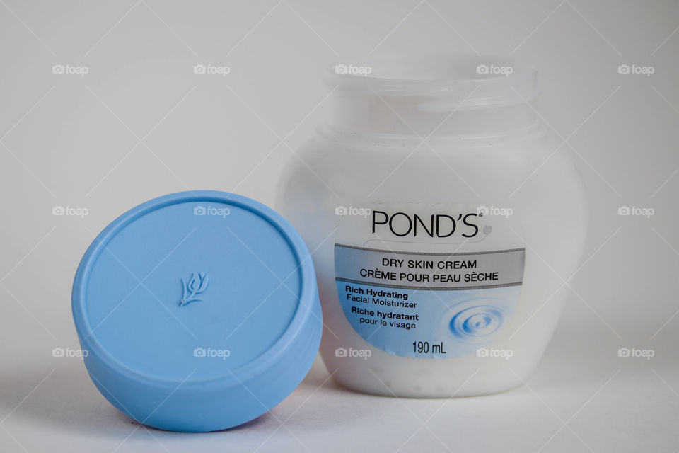 Pond's dry skin cream isolated on white background