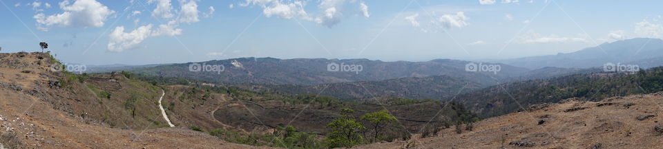 landscape of Timor highland in Nusa Tenggara Timur of Indonesia