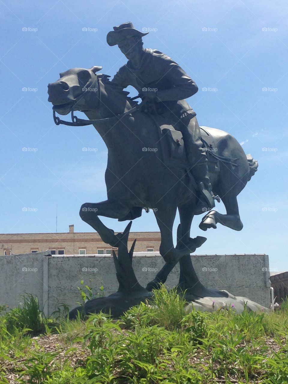 Pony Express statue in Marysville, KS