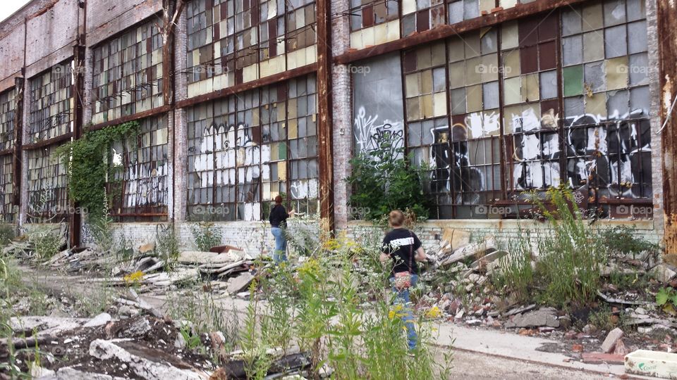 abandoned. checking out the Packard plant