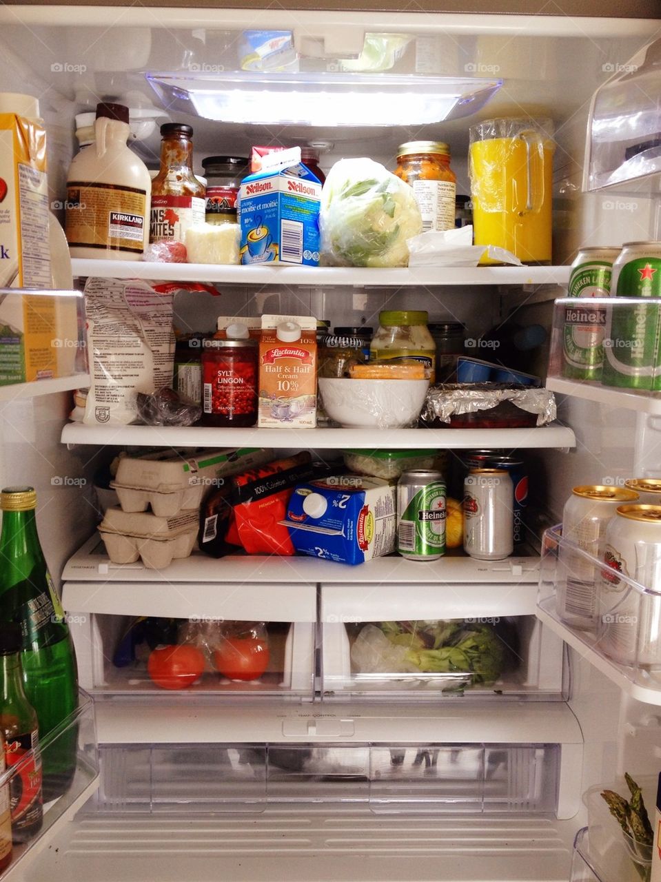 Inside the fridge