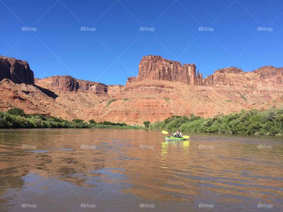 Kayaking in Moab, UT. 