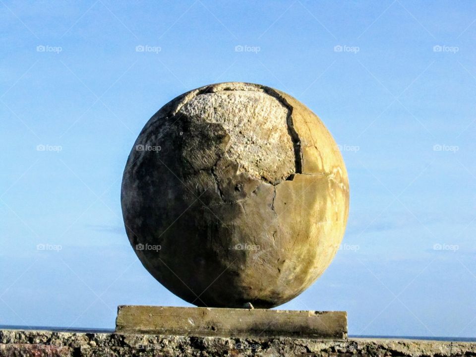 world stone in a spanish fortress