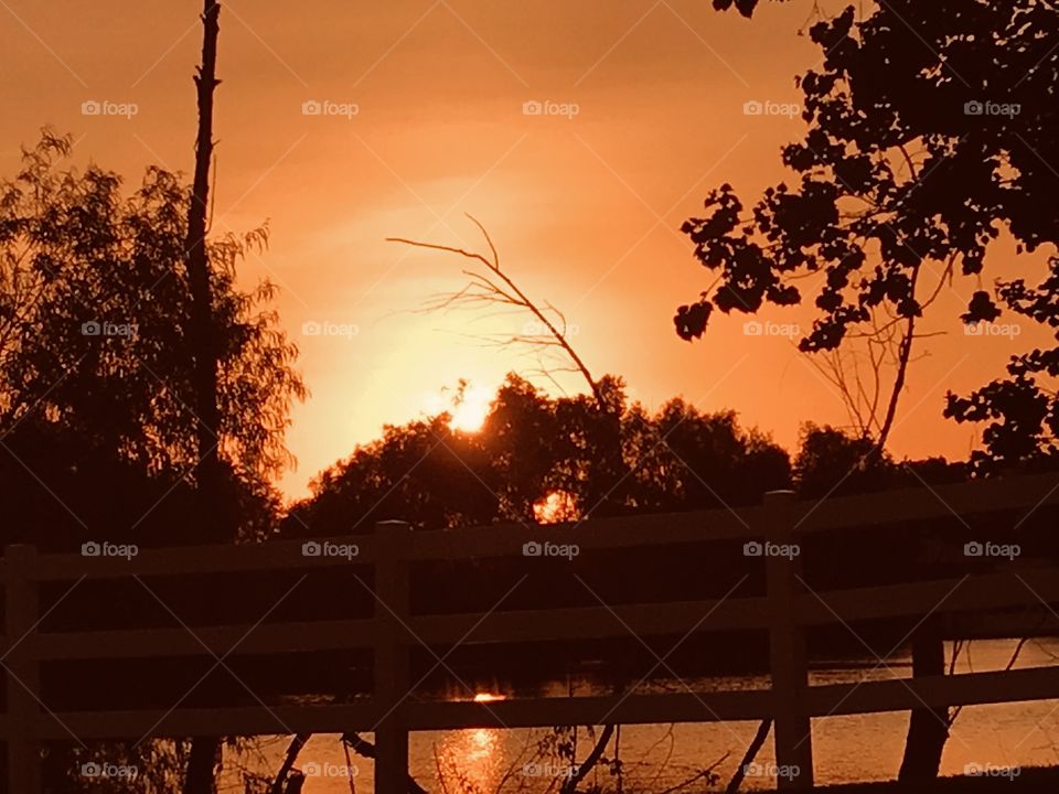 This Sunset was quick but I snapped the last bit of the Sun. With the low light conditions the radiant Sun make a Beautiful Sunset. 