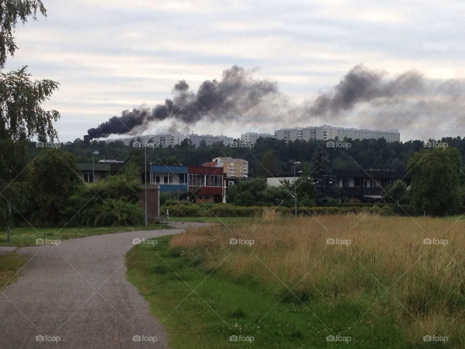 sweden fire town smoke by hkjohan