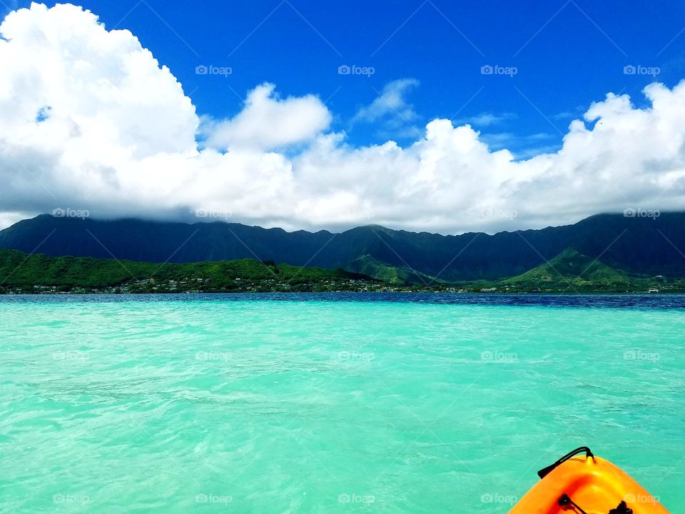 Kayak in sea