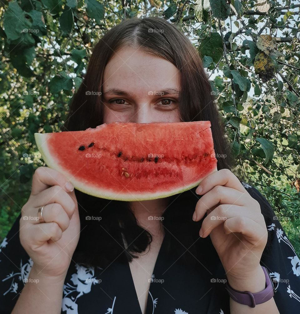 Summer photo of a happy girl