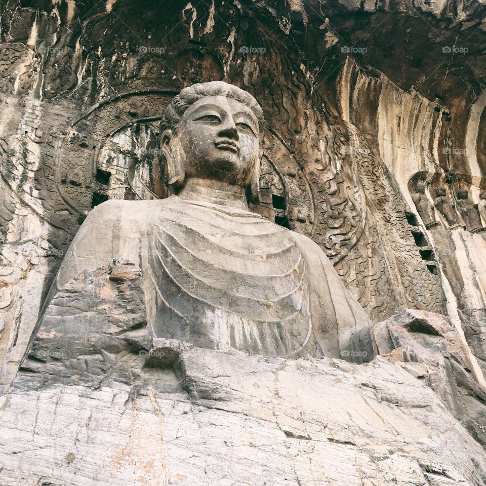 My point of view of Buddha. Picture took from Longmen Grottoes, Luoyang, China.