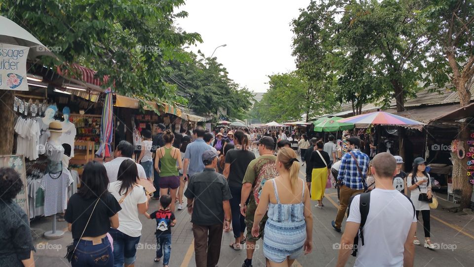 largest outdoor market in Bangkok, Thailand where foreigners and locals shop for the best prices.