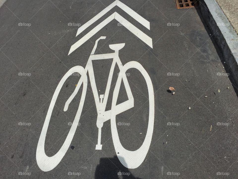 Walk or bike ride. I was walking and I saw this icon on the pavement.
