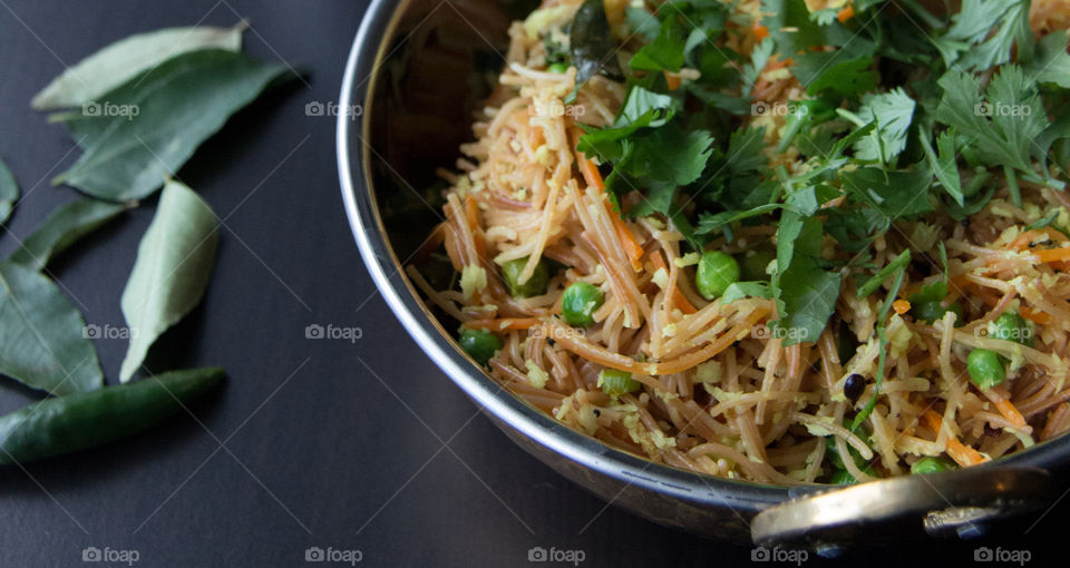 High angle view of food