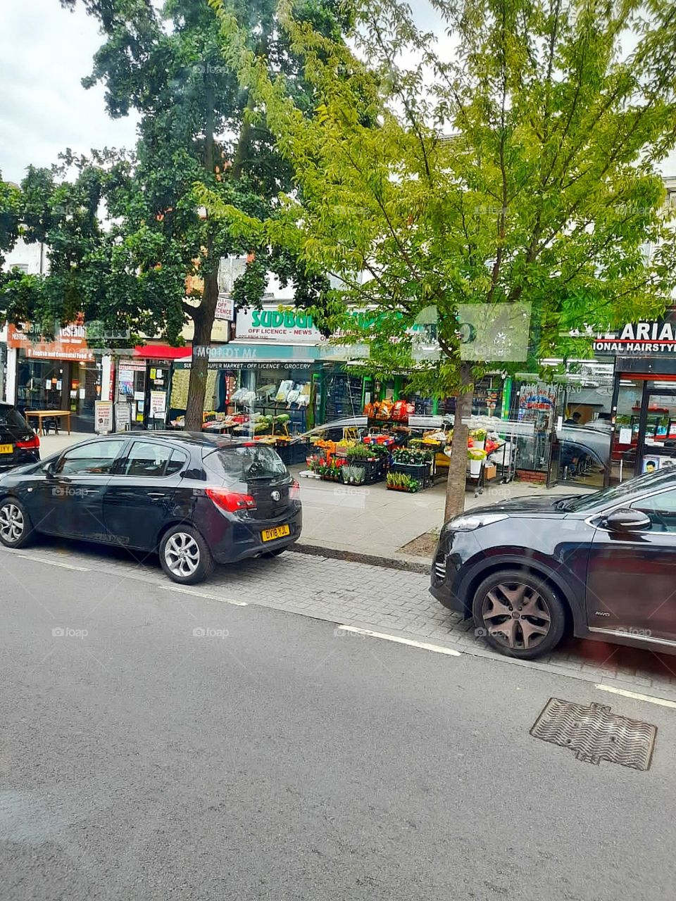 street road with many shops