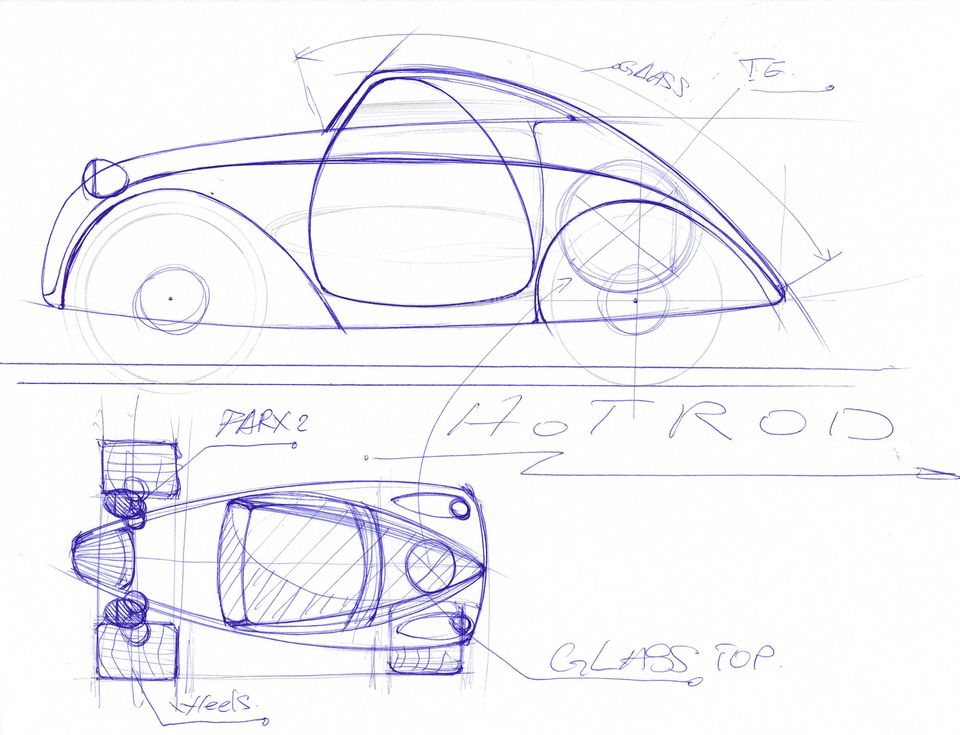 old car sketch