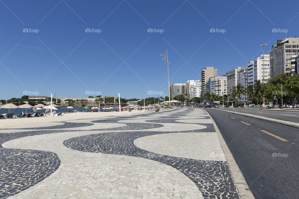 Copacabana beach in Rio de Janeiro Brazil.