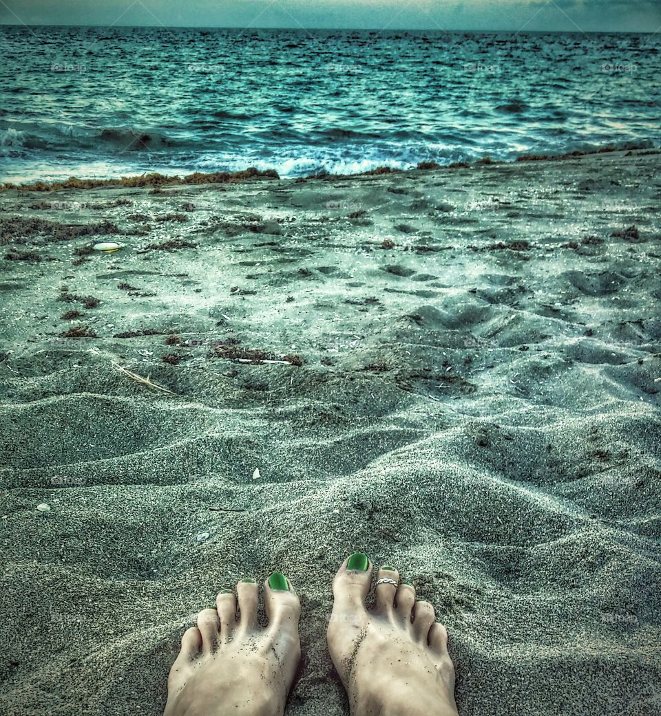 Relaxing at the beach