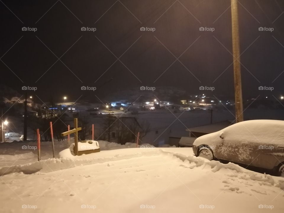 St Anthony Newfoundland Canada at night