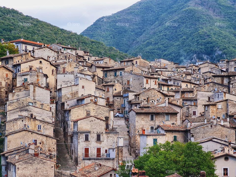 glimpse of the ancient village of Scanno, in Abruzzo