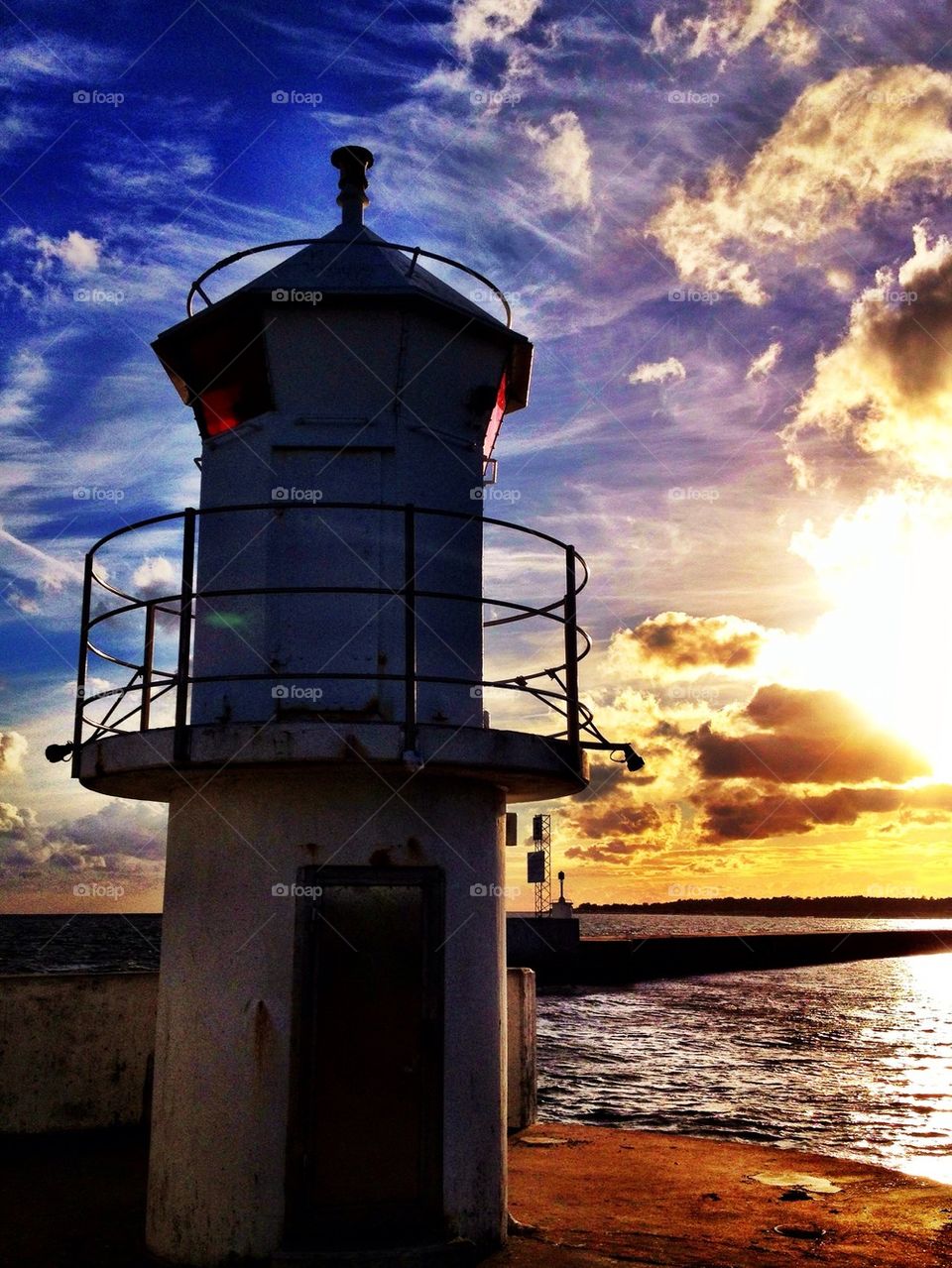 Lighthouse in the clouds