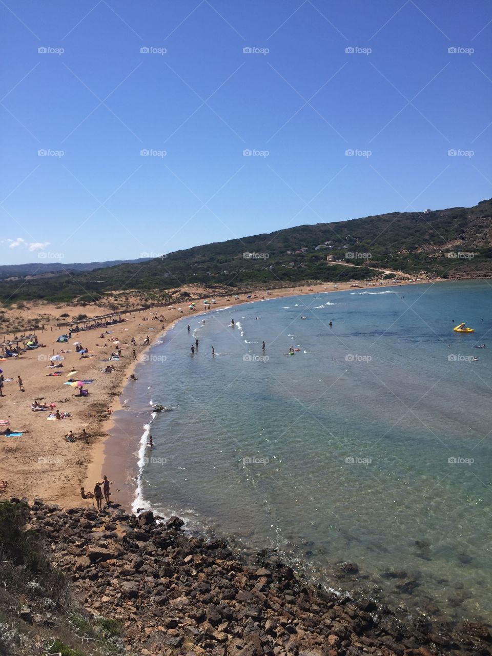 Fornells beach in Menorca the island