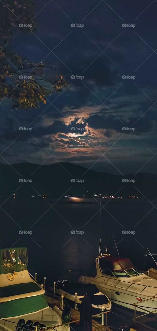 Clouds covering the moon!