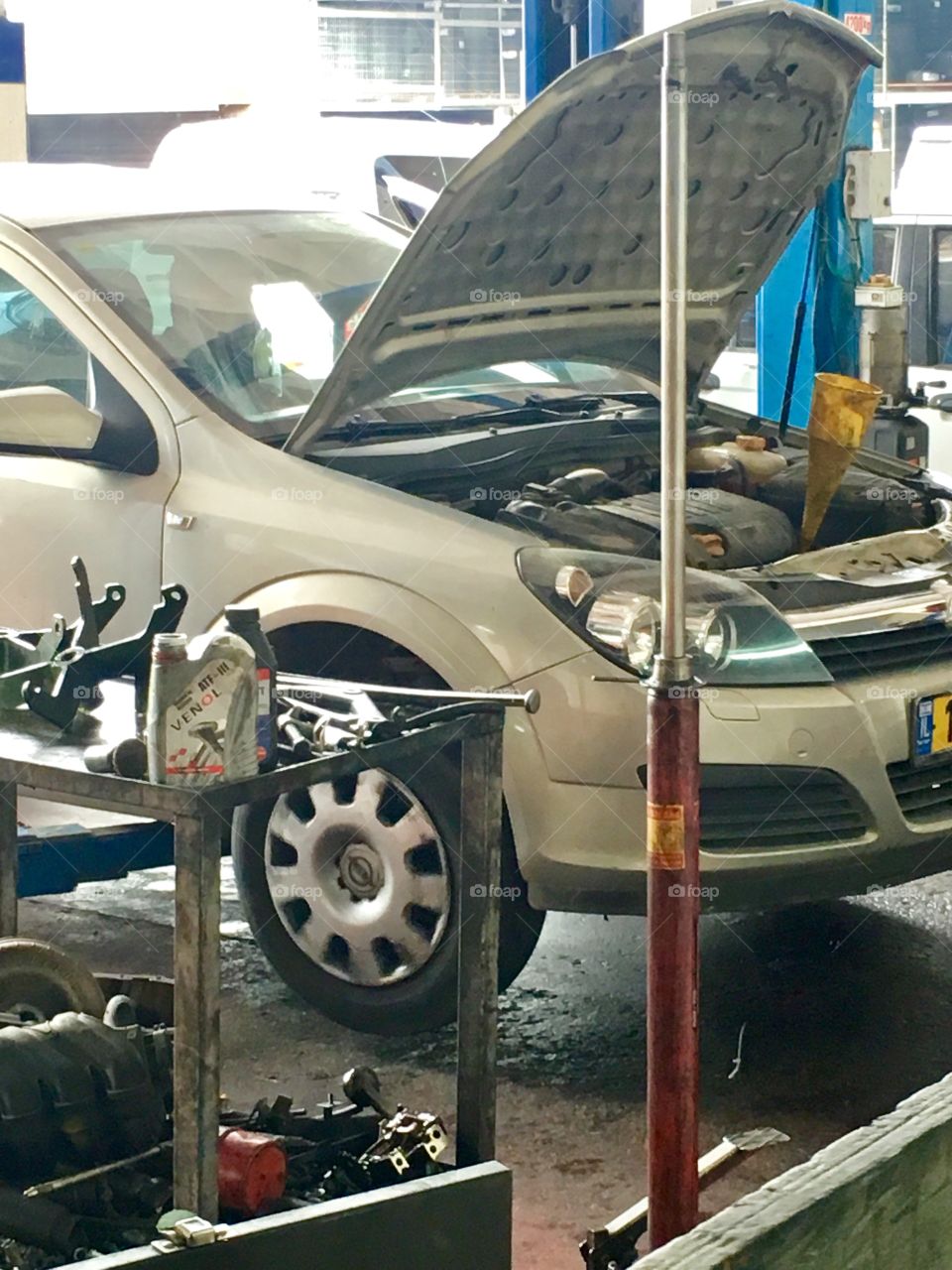 Car care in the garage