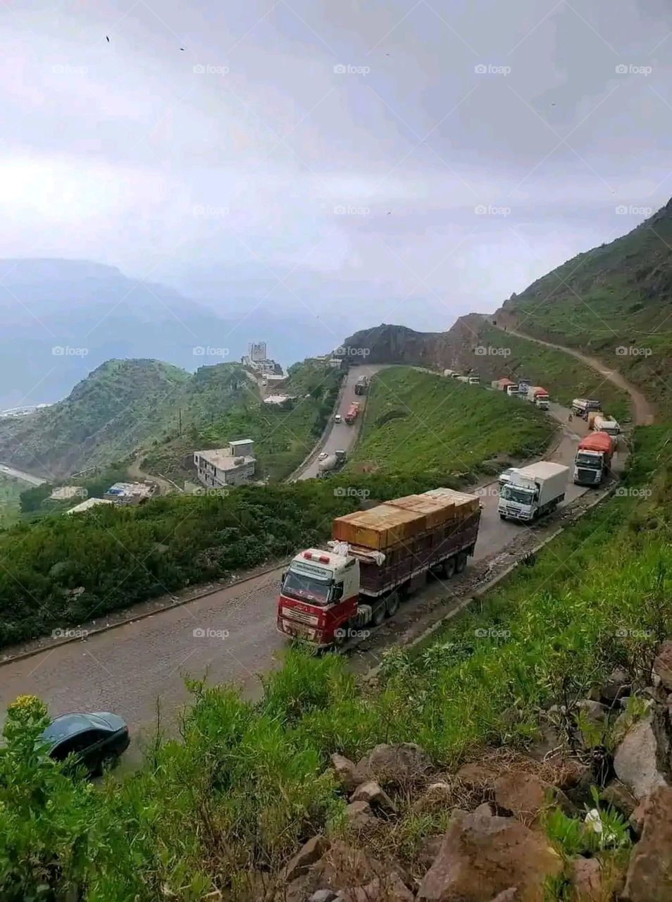 Glory be to God, the magnificent and picturesque view and the natural green trees are a view that is nothing more wonderful than it