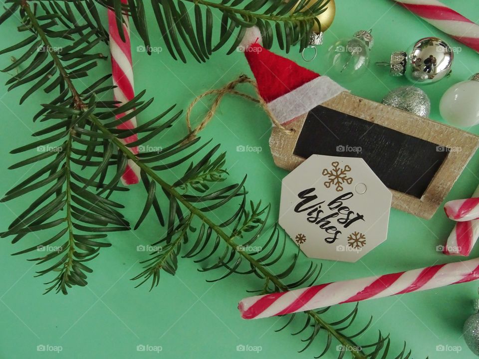Christmas decoration with gift tag