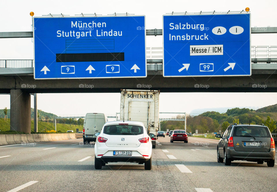 German autobahn in Munich 