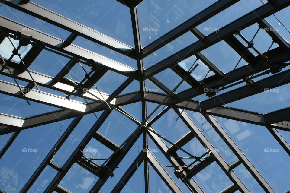 Sky View . Building structure looking up. 