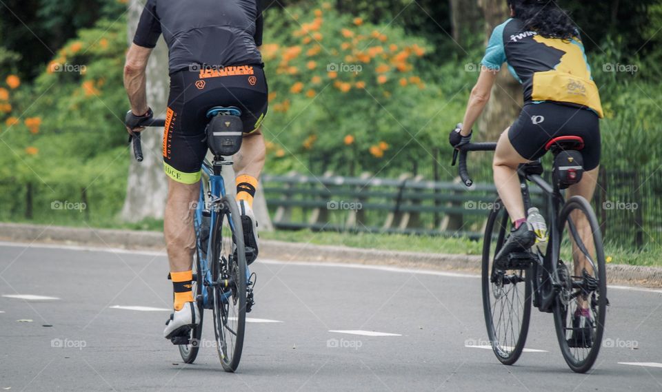 Cycling through Central Park 