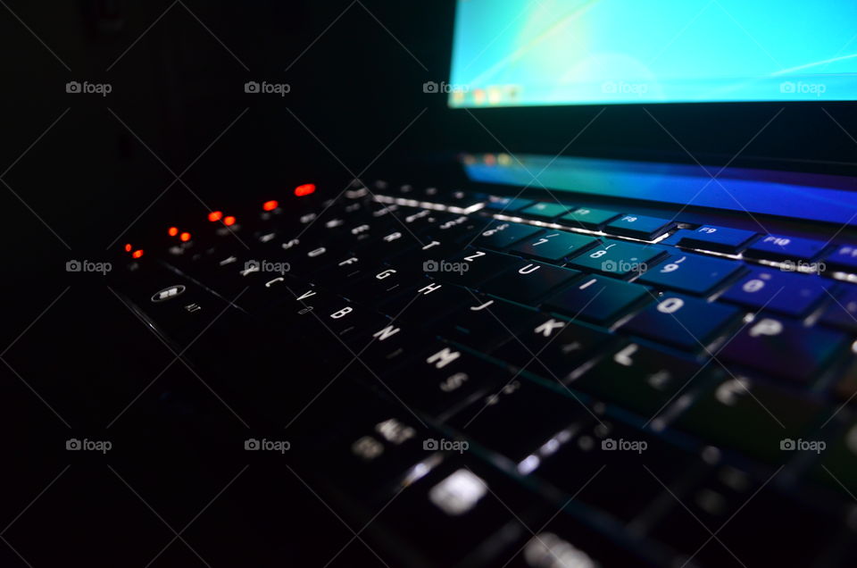 close-up computer keyboard