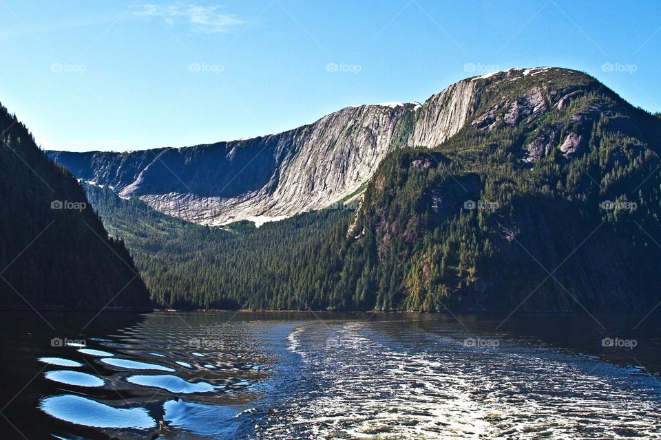 Alaskan fiords seen from a boat trip 