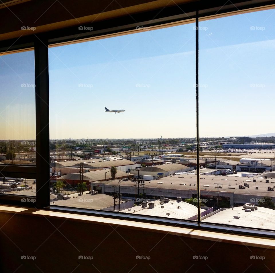 Airplane at Lax airport