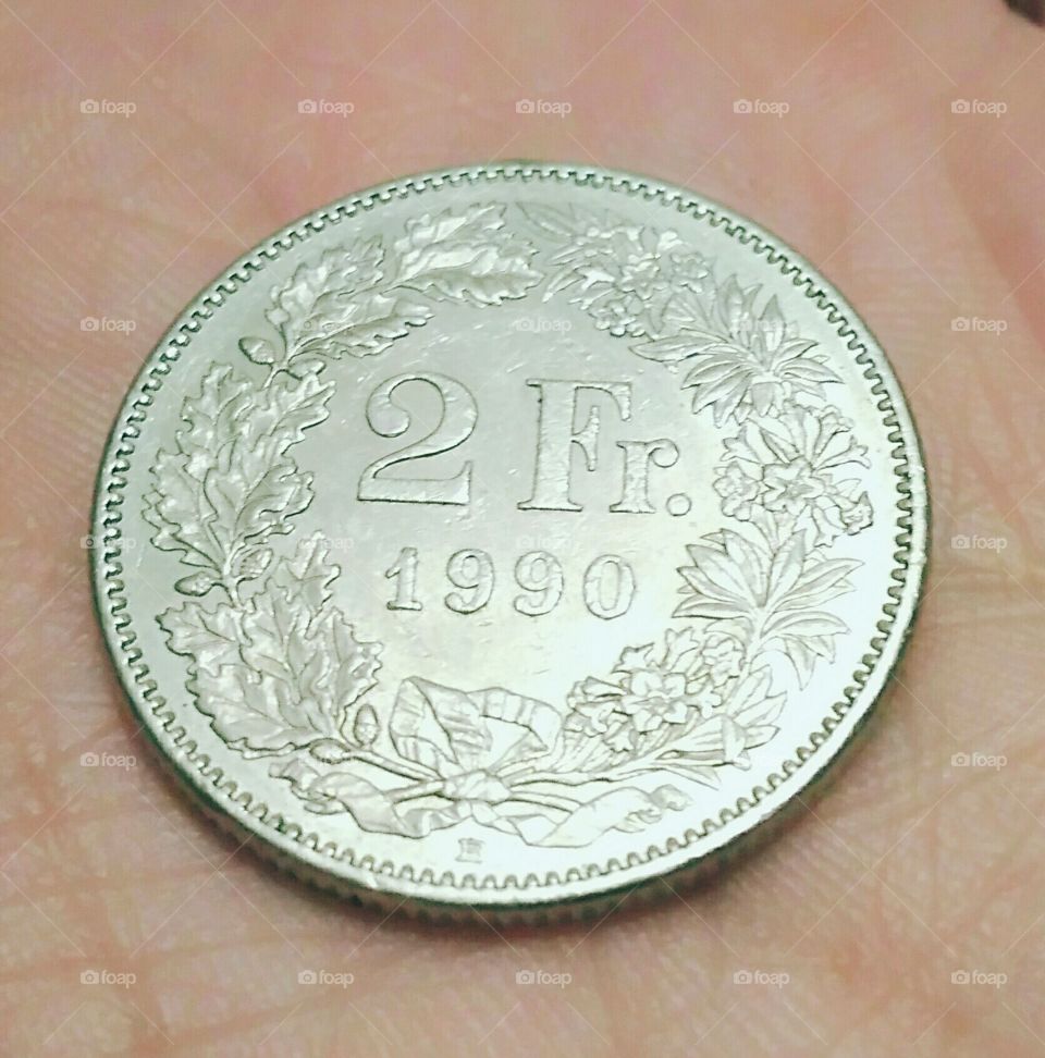  2 Fr Helvetia Switzerland 2 Francs Coin