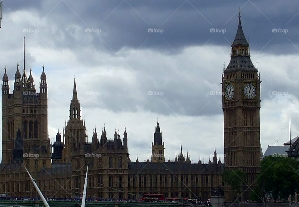 stormy cloud over London city