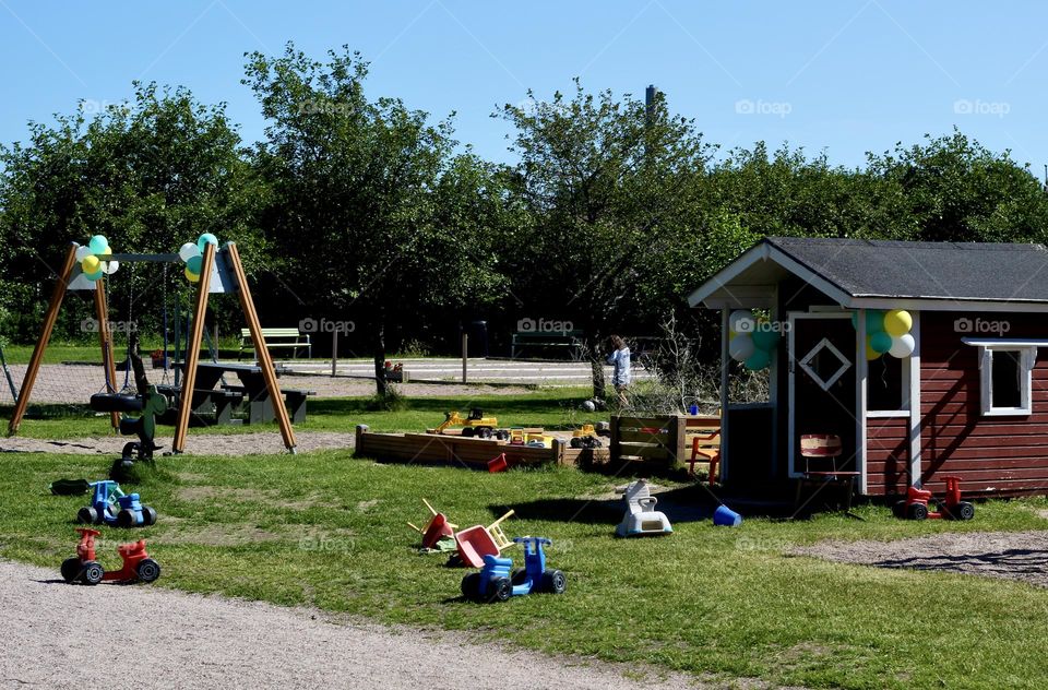 Playground empty at naptime