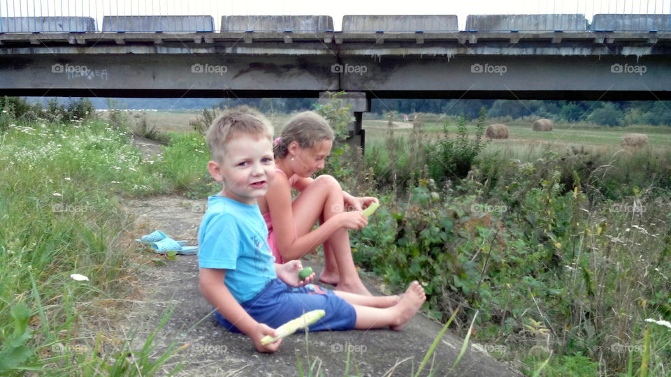 Child, Grass, Outdoors, Family, Summer