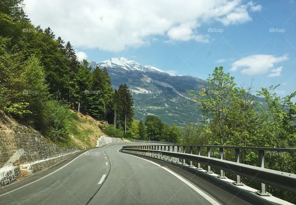 Road in mountains 