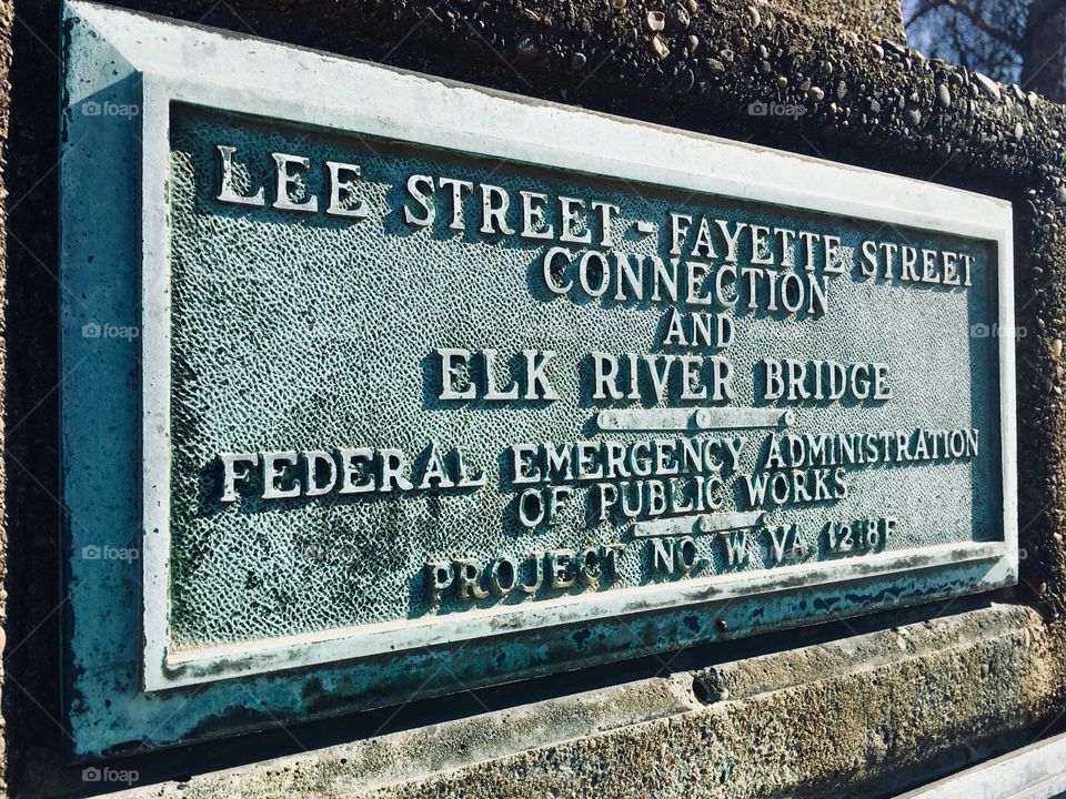 Lee St Bridge plaque