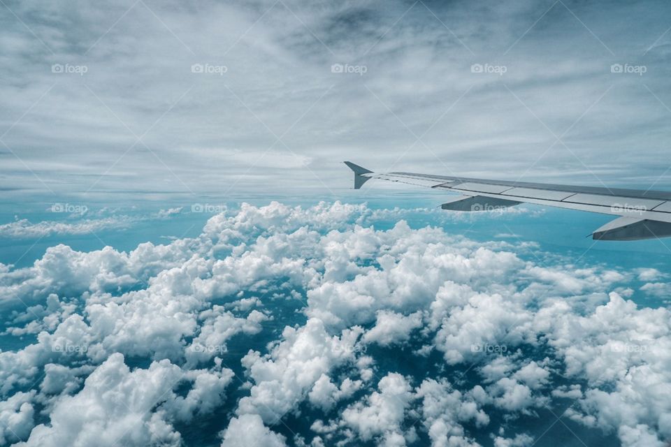 Photo was taken on our way to Palawan, Philippines. The plane ride was smooth and surreal. Albeit it wasn't my first time, it still felt as if it was. ✈️