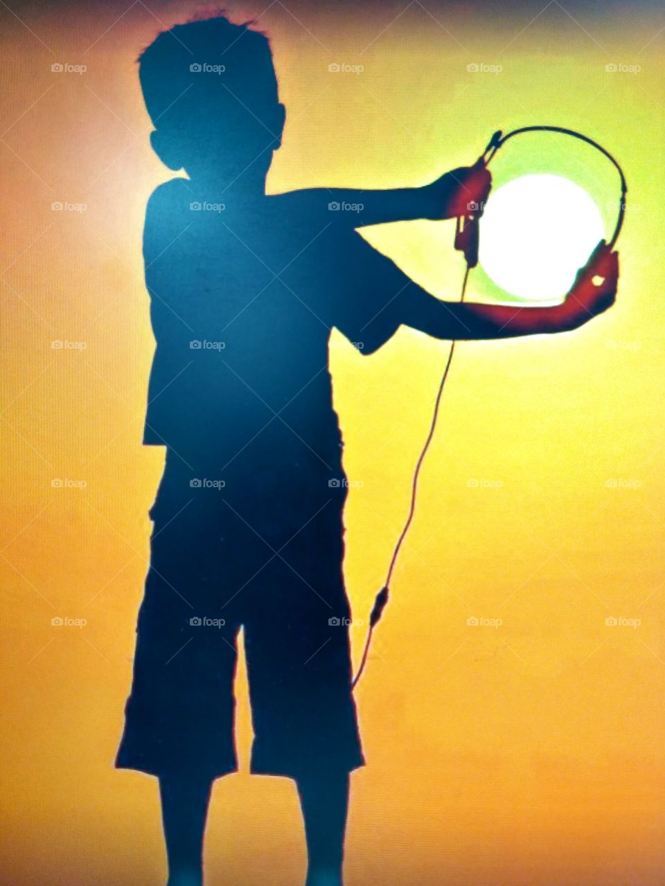 Man, Silhouette, People, Sunset, Light