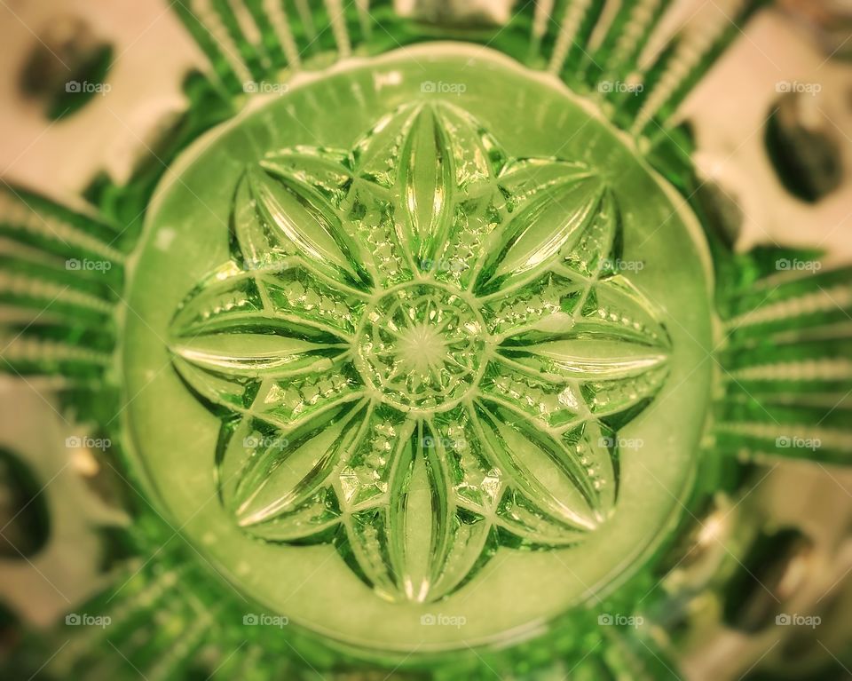 Green Glass Bowl