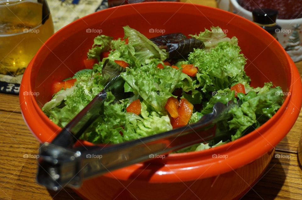 Colorful healthy salad in bowl