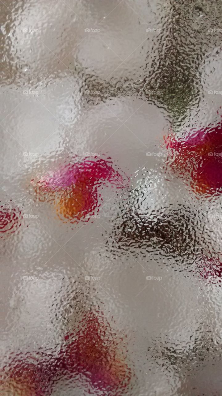 Flowers through glass