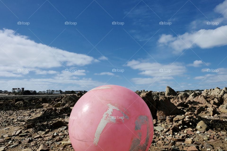 Marker Buoy at Low Tide, Jersey, Channel Islands