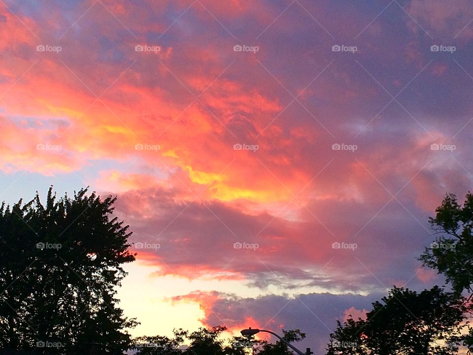 Sunset sky clouds 