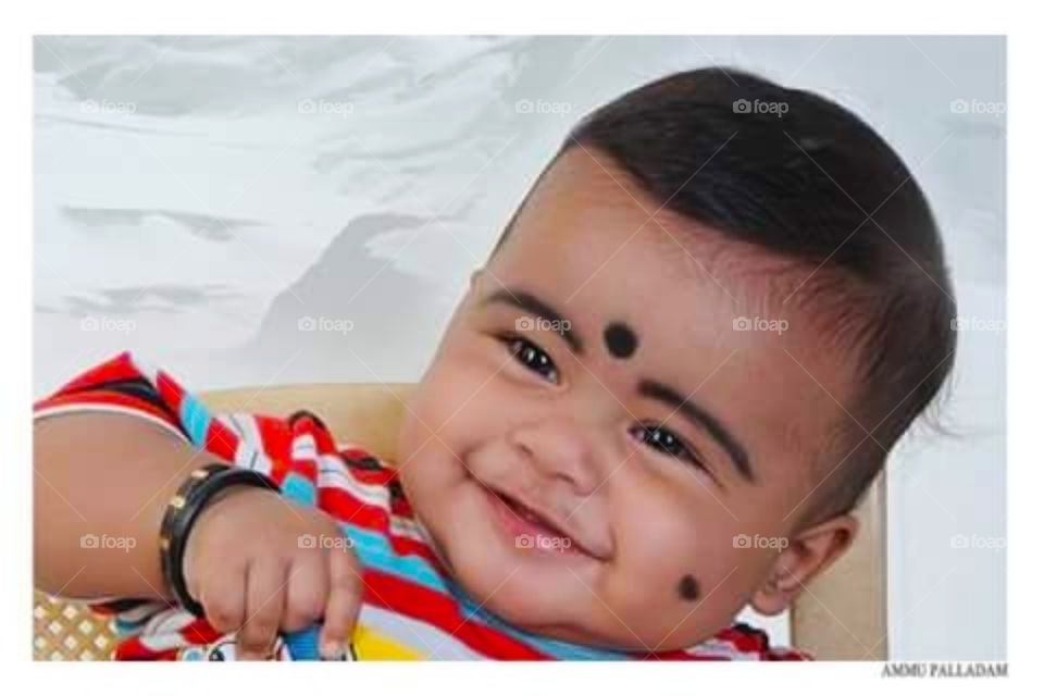 my son sarvesh in 6 month for photo sute he all ready modal practice is