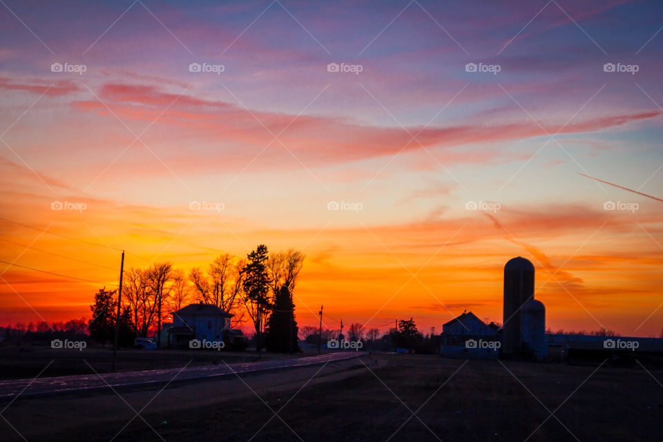 Dramatic sky during sunset