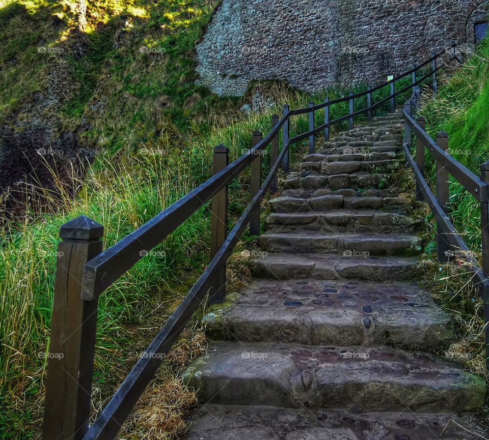 Old stairway to a castle
